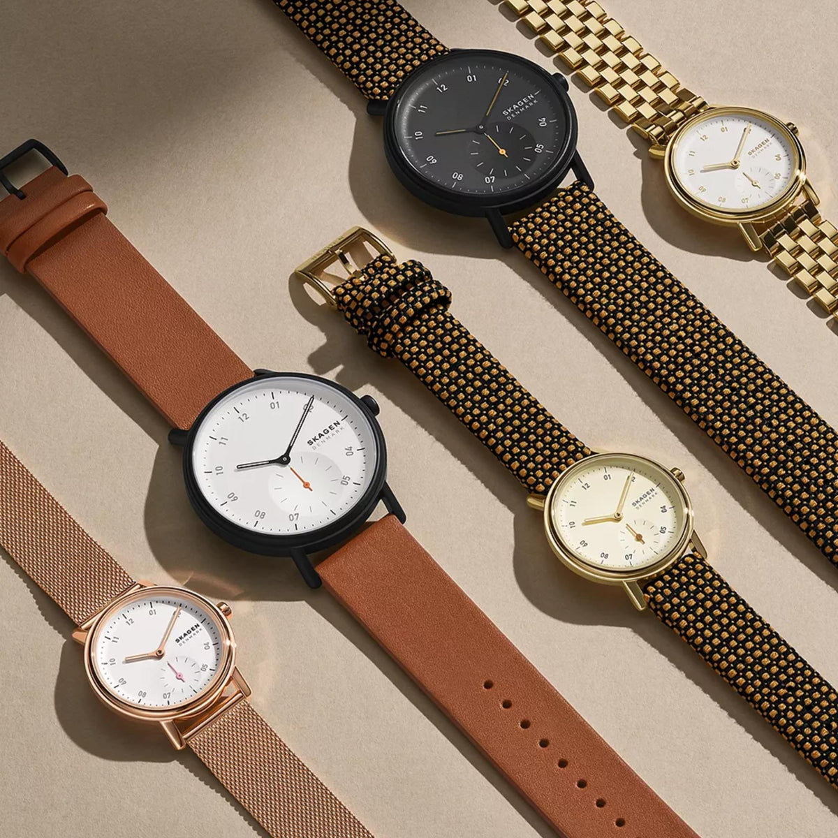 Skagen Kuppel Lille 32mm White Dial Yellow Gold-Tone Steel Ladies Quartz Watch SKW3102