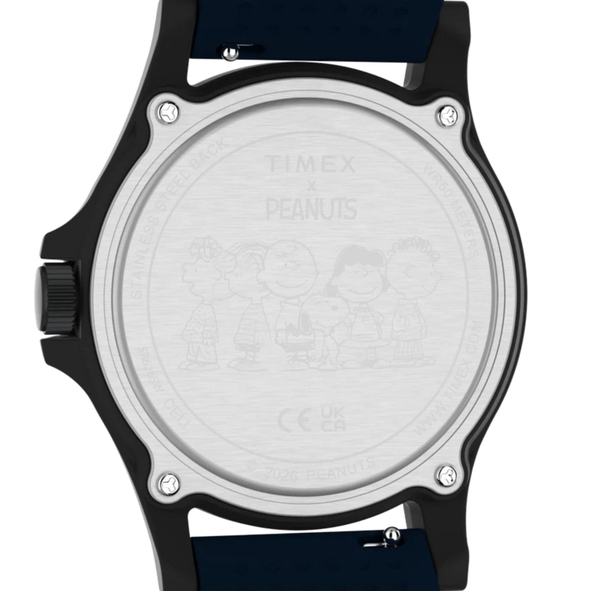 Timex Peanuts x Expedition Acadia 40mm Cream Dial Silicone Mens Quartz Watch TW2Y84700