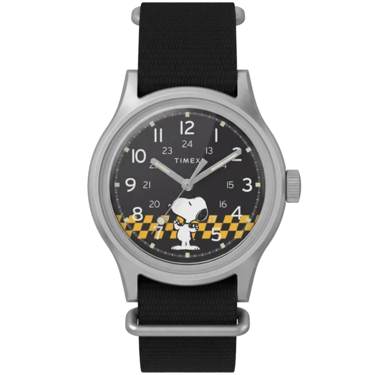 Timex Peanuts x MK1 36mm Black Dial Textile Mens Quartz Watch TW2Y85400