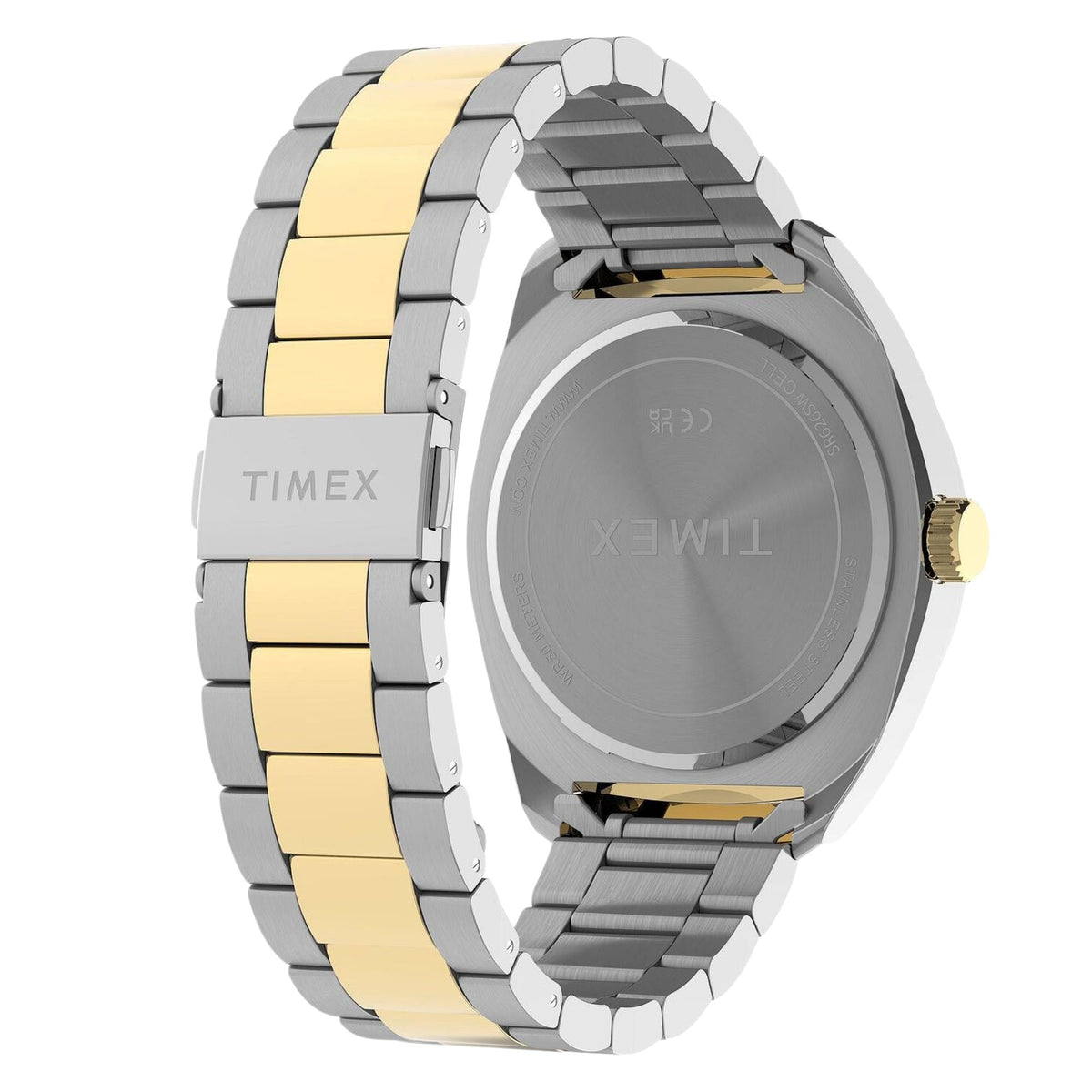 Timex Trend Weston 45mm Black Dial Two-Tone Steel Mens Quartz Watch TW2Y89100