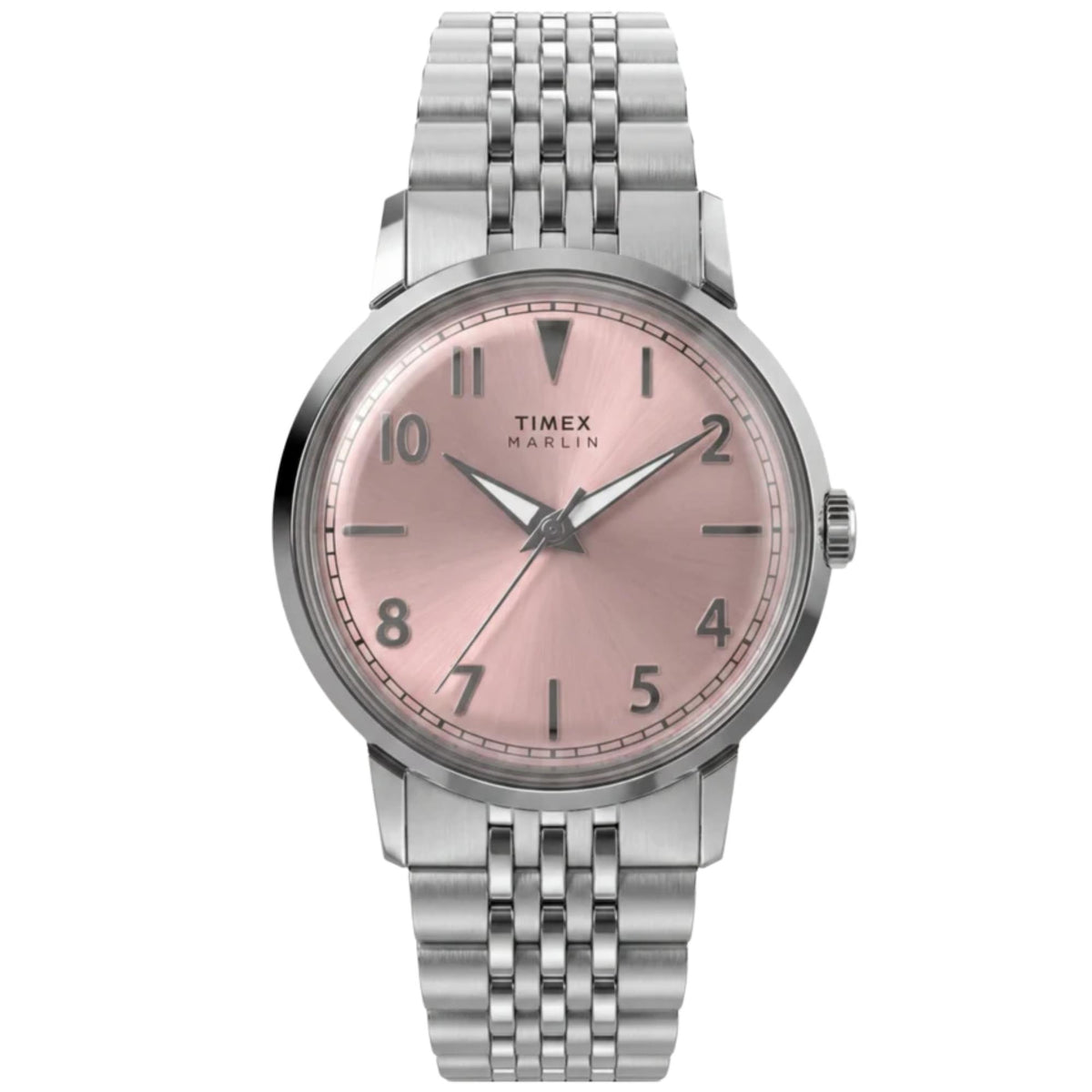 Timex Marlin 34mm Pink Dial Steel Quartz Watch TW6A03900
