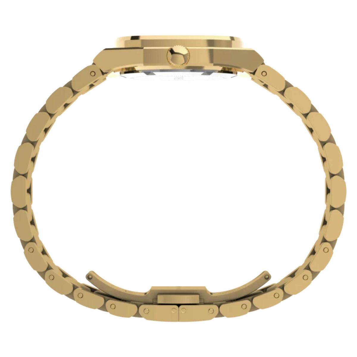 Timex E Line 30mm Champagne Dial Yellow Gold-Tone Steel Ladies Quartz Watch TW6A00900