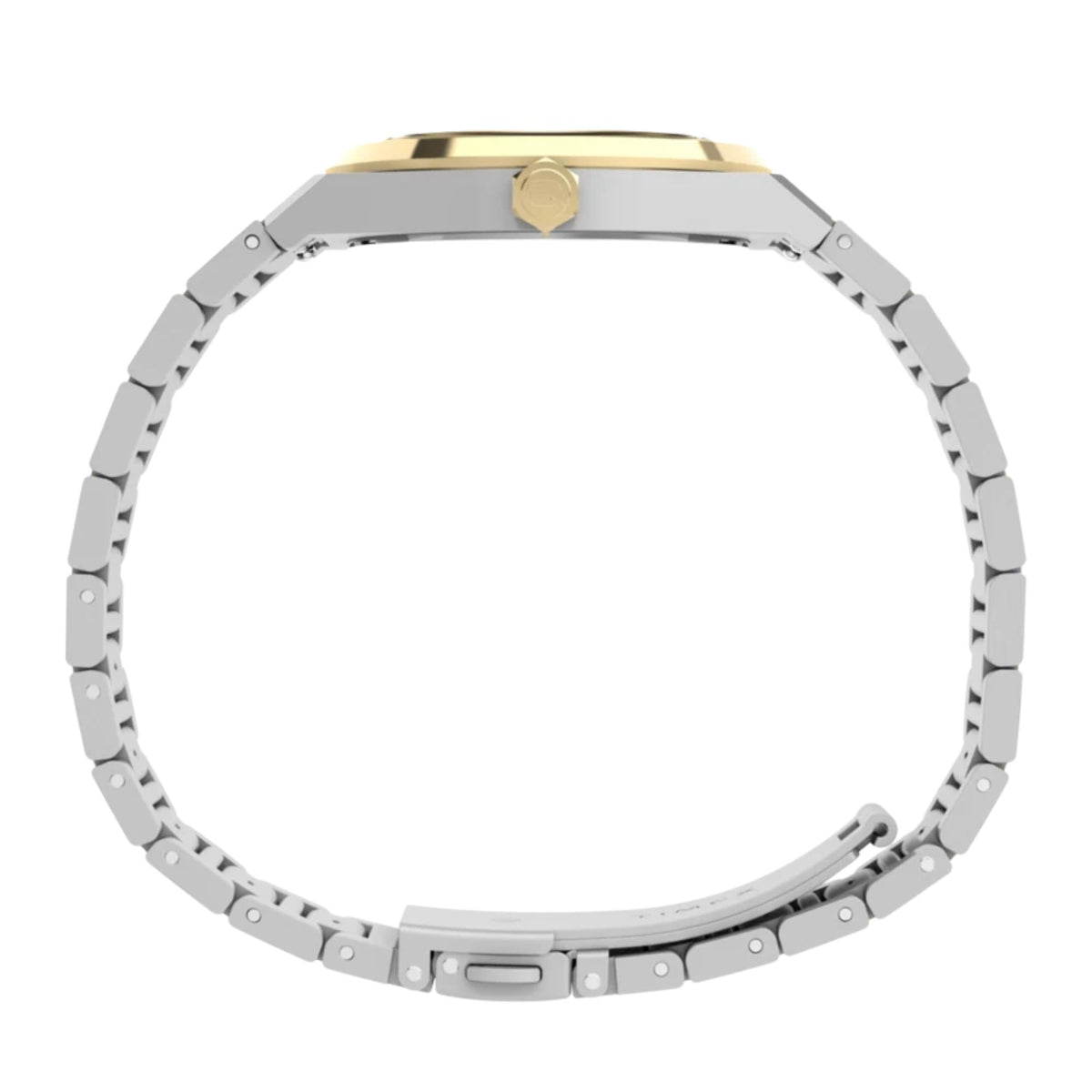 Timex Q Timex Marbella 34mm Silver Dial Two-Tone Steel Ladies Quartz Watch TW2Y81900