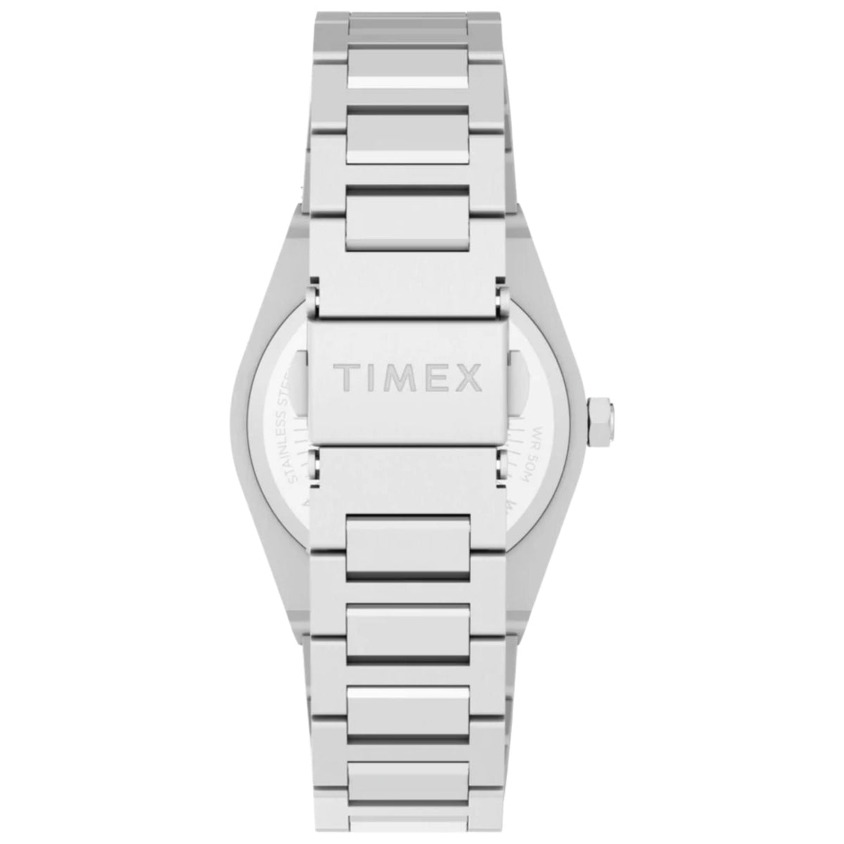 Timex Q Timex Marbella 34mm Silver Dial Steel Ladies Quartz Watch TW2Y81800