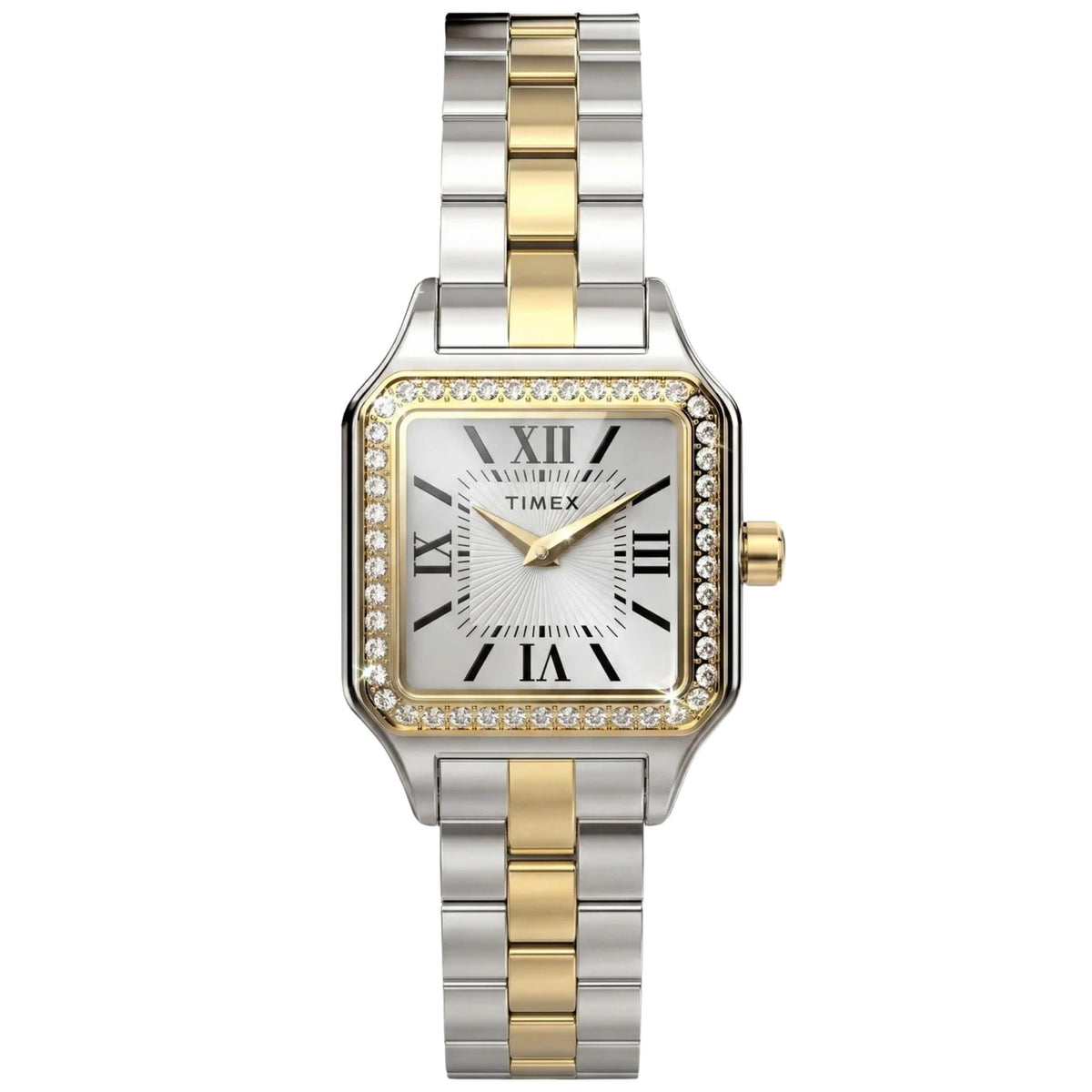 Timex Trend Addison 23mm Silver Dial Two-Tone Steel Ladies Quartz Watch TW2Y90400
