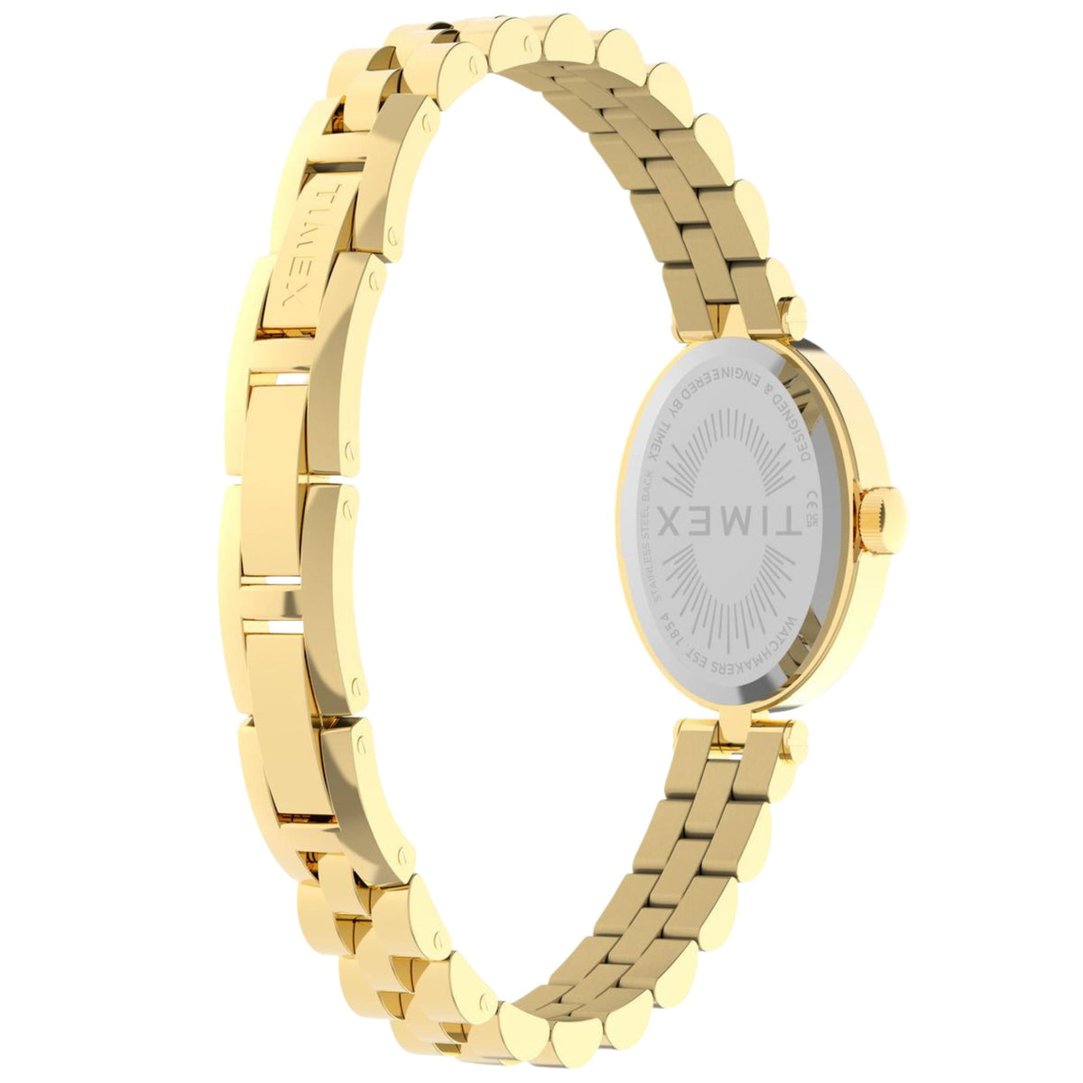 Timex Trend Cavatina 19mm Champagne Dial Yellow Gold-Tone Steel Ladies Quartz Watch TW2Y90100