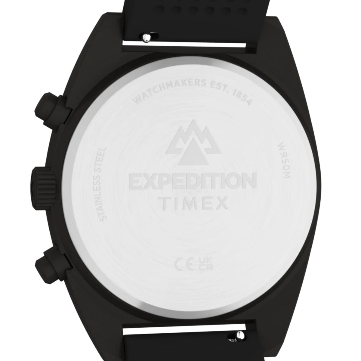 Timex Expedition Capstone 41mm Chronograph Black Dial Silicone Mens Quartz Watch TW2Y61000