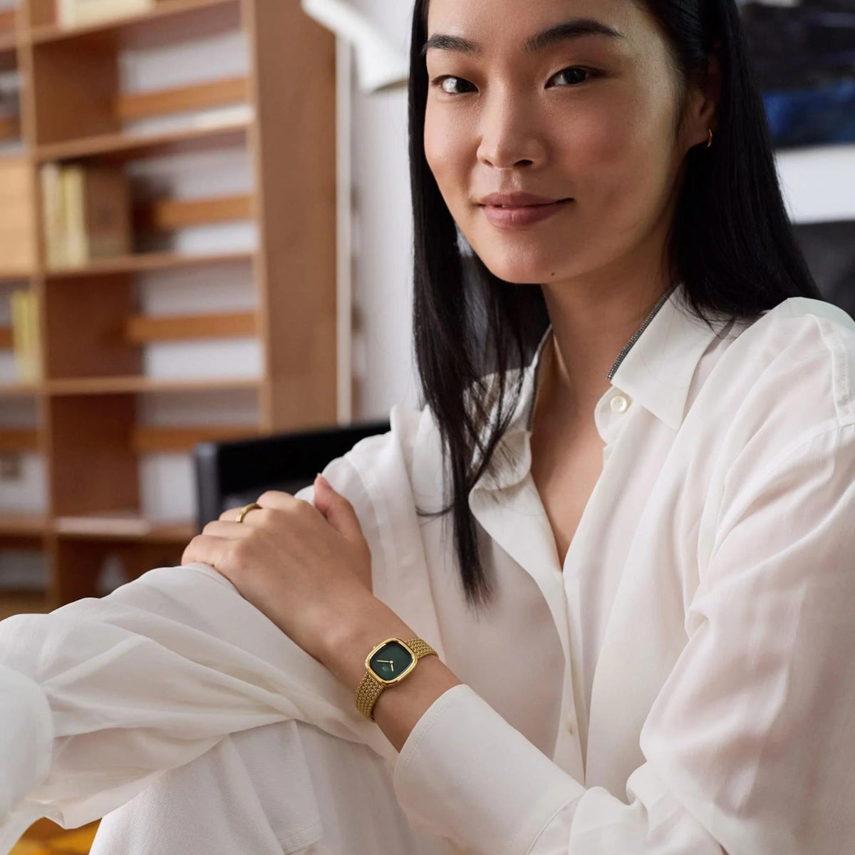 Daniel Wellington Margot 24mm Green Dial Yellow Gold-Tone Steel Ladies Quartz Watch DW00100967