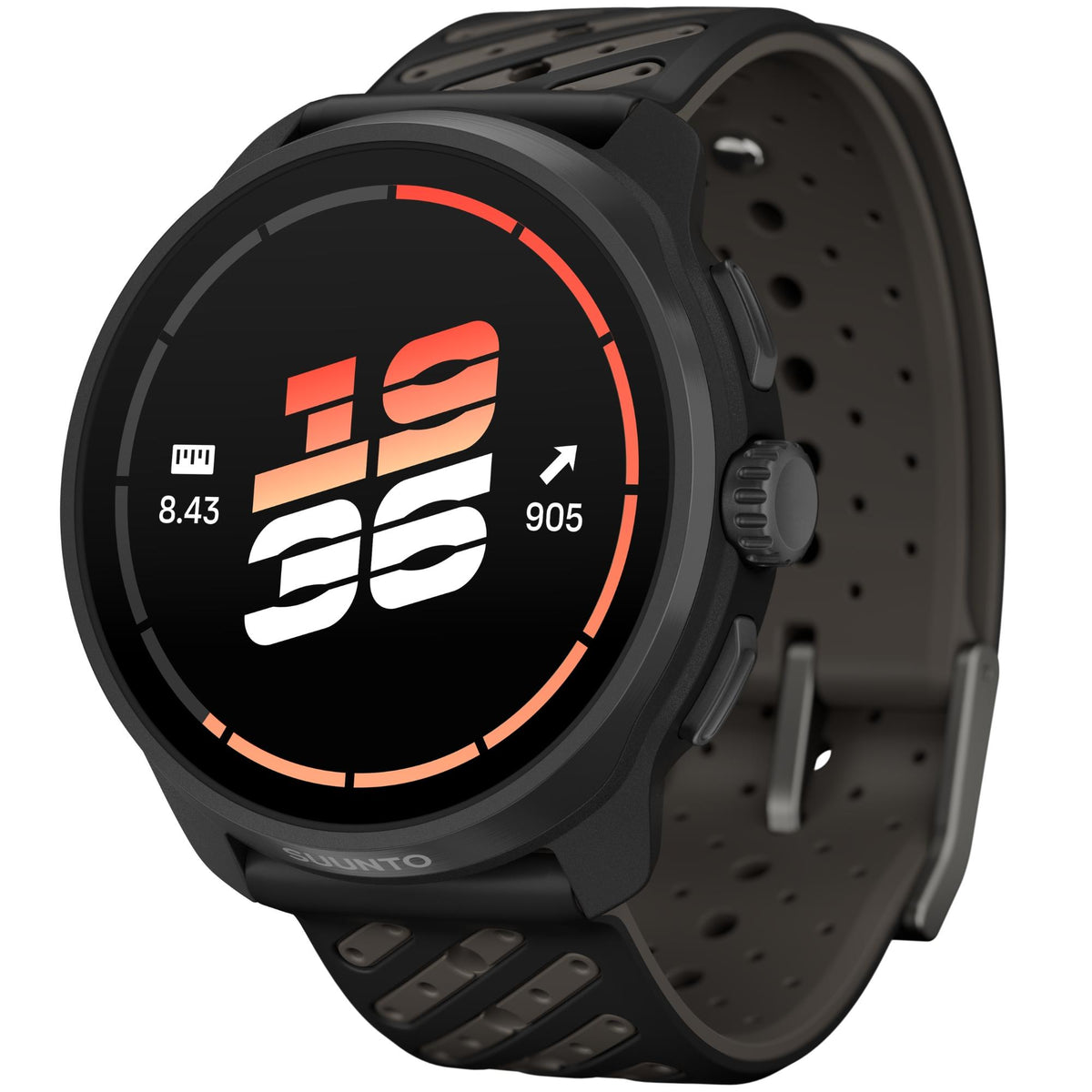Suunto Race 3S 46mm 64GB AMOLED Digital Titanium Black Silicone Smart Fitness Watch SS051645000