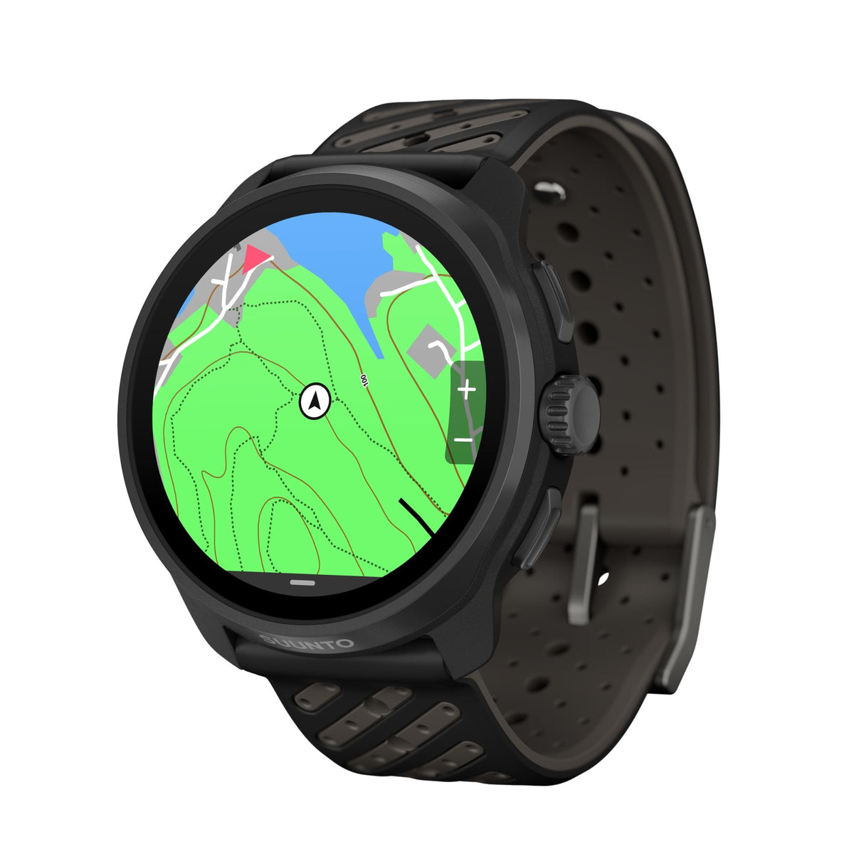 Suunto Race 3S 46mm 64GB AMOLED Digital Titanium Black Silicone Smart Fitness Watch SS051645000