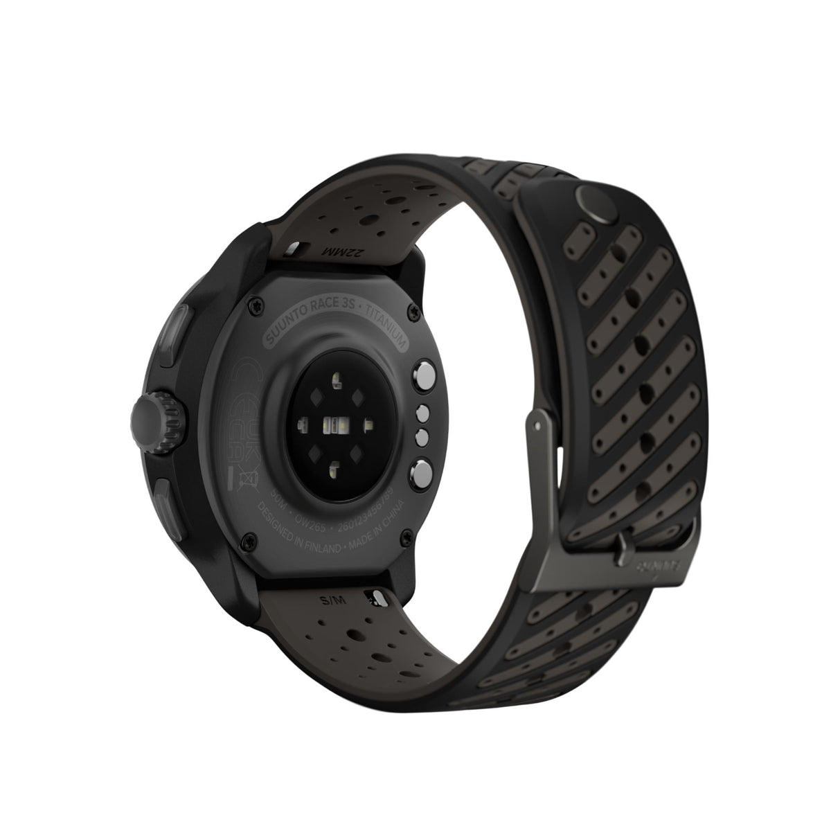 Suunto Race 3S 46mm 64GB AMOLED Digital Titanium Black Silicone Smart Fitness Watch SS051645000