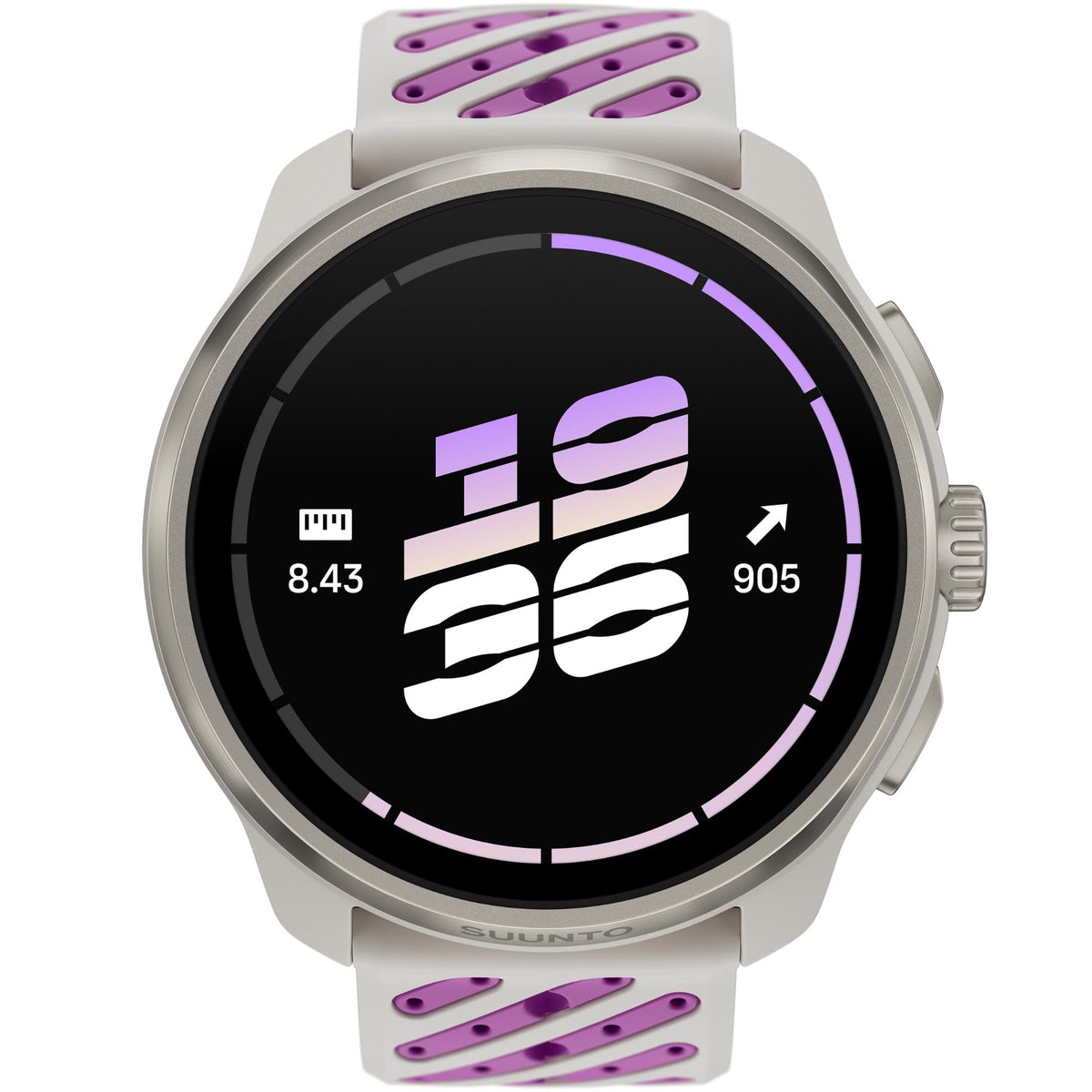 Suunto Race 3S 46mm 64GB AMOLED Digital Titanium Orchid Silicone Smart Fitness Watch SS051646000