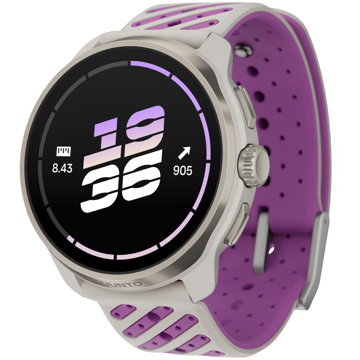 Suunto Race 3S 46mm 64GB AMOLED Digital Titanium Orchid Silicone Smart Fitness Watch SS051646000