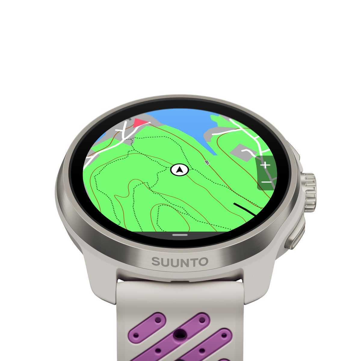 Suunto Race 3S 46mm 64GB AMOLED Digital Titanium Orchid Silicone Smart Fitness Watch SS051646000