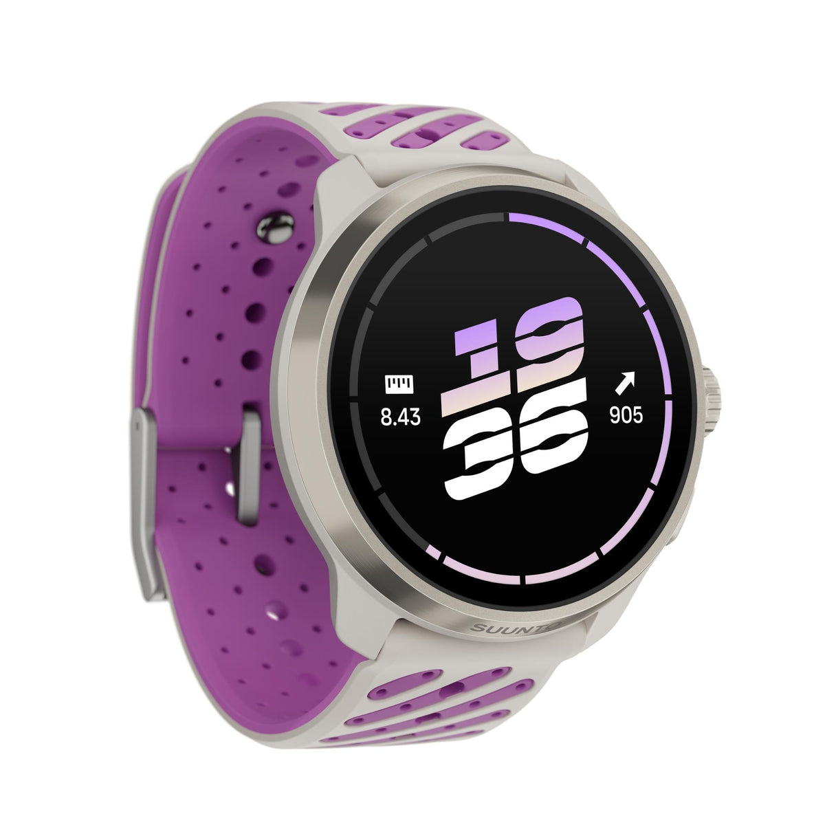 Suunto Race 3S 46mm 64GB AMOLED Digital Titanium Orchid Silicone Smart Fitness Watch SS051646000