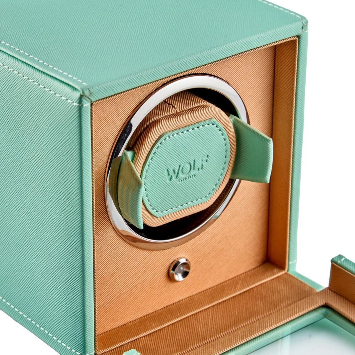 WOLF Cub Seltzer Mint Single Watch Winder with Cover 461125