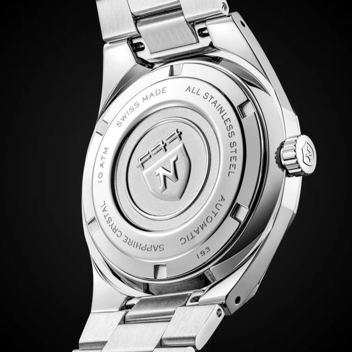 Nivada Grenchen F77 MK2 38mm Tuxedo Dial Steel Mens Automatic Watch 68063A77