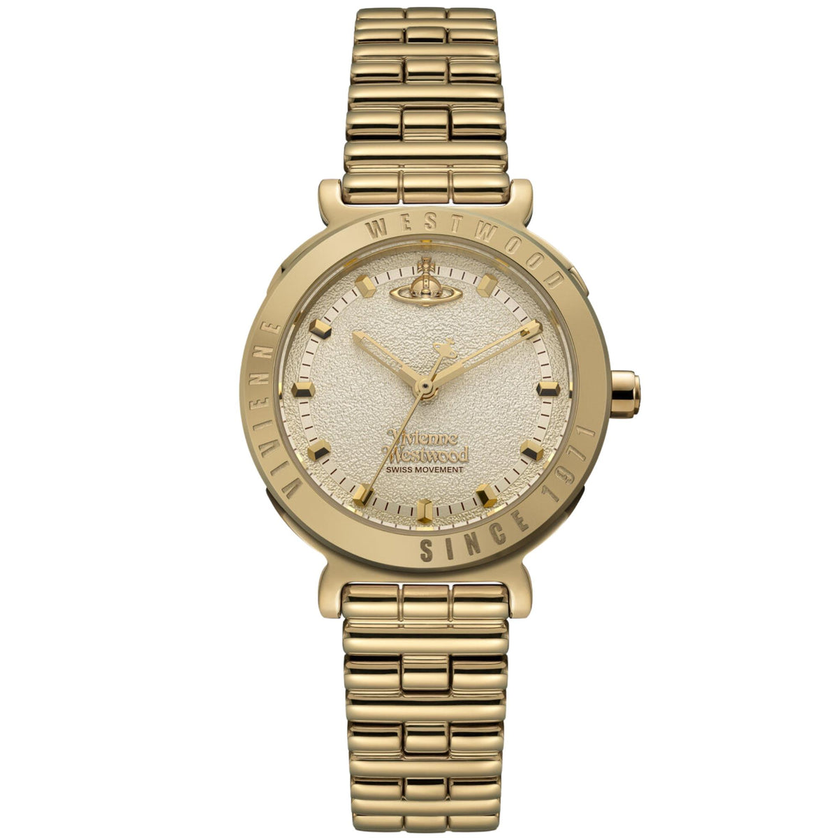 Vivienne Westwood The Chelsea 31mm Cream Dial Yellow Gold-Tone Steel Ladies Quartz Watch VV346LGYGD