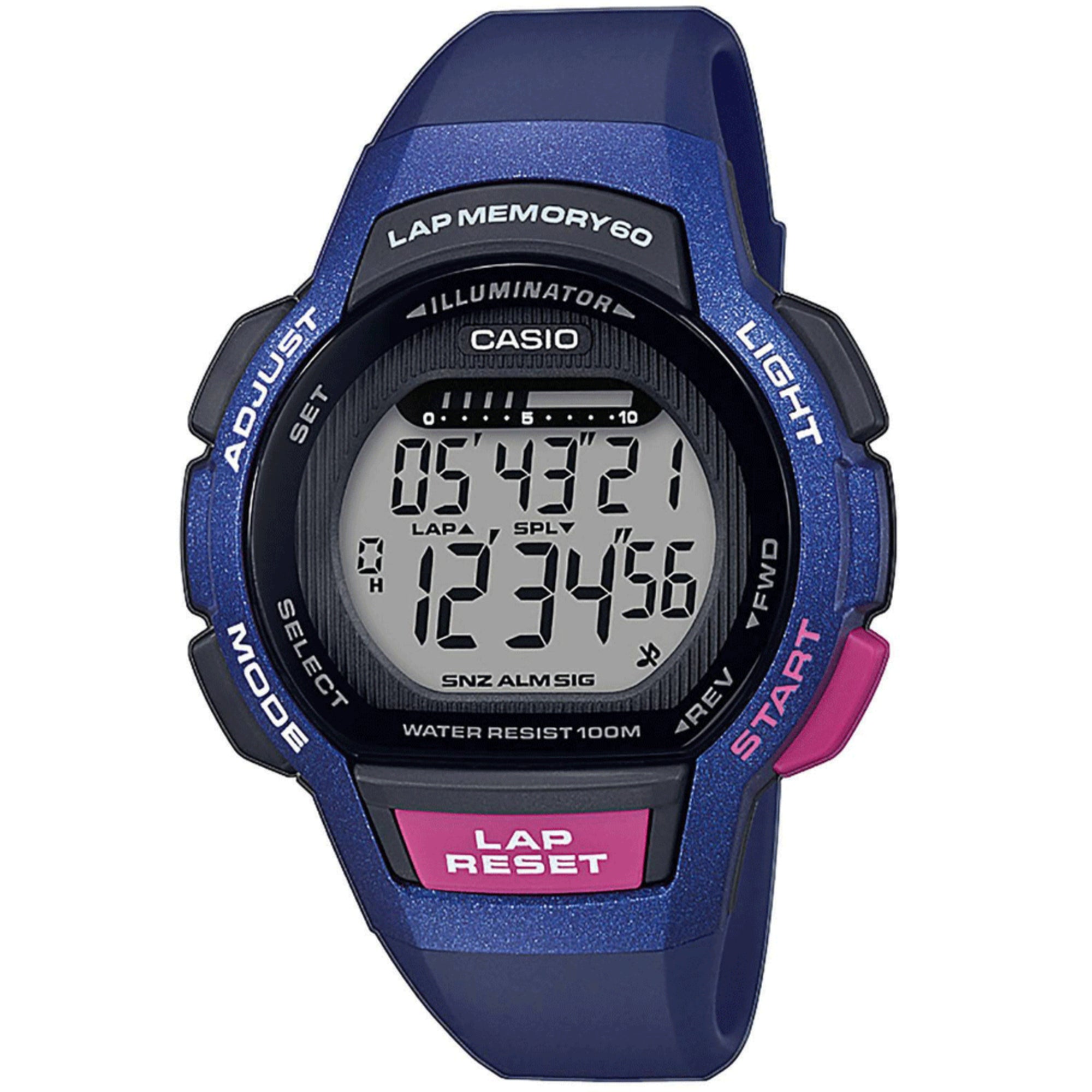 Casio Kollektion Klassische Quarz Digital Blaue Kunststoff Retro Vintage Uhr LWS-1000H-2AVEF