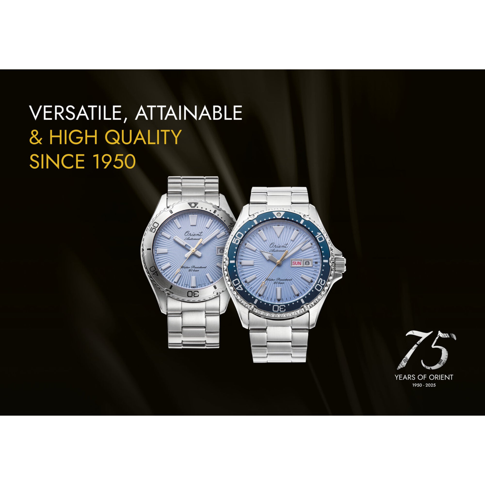 Orient Mako 40mm 75th Anniversary Limited Edition Blue Dial Steel Mens Automatic Watch RA-AC0Q12L30B