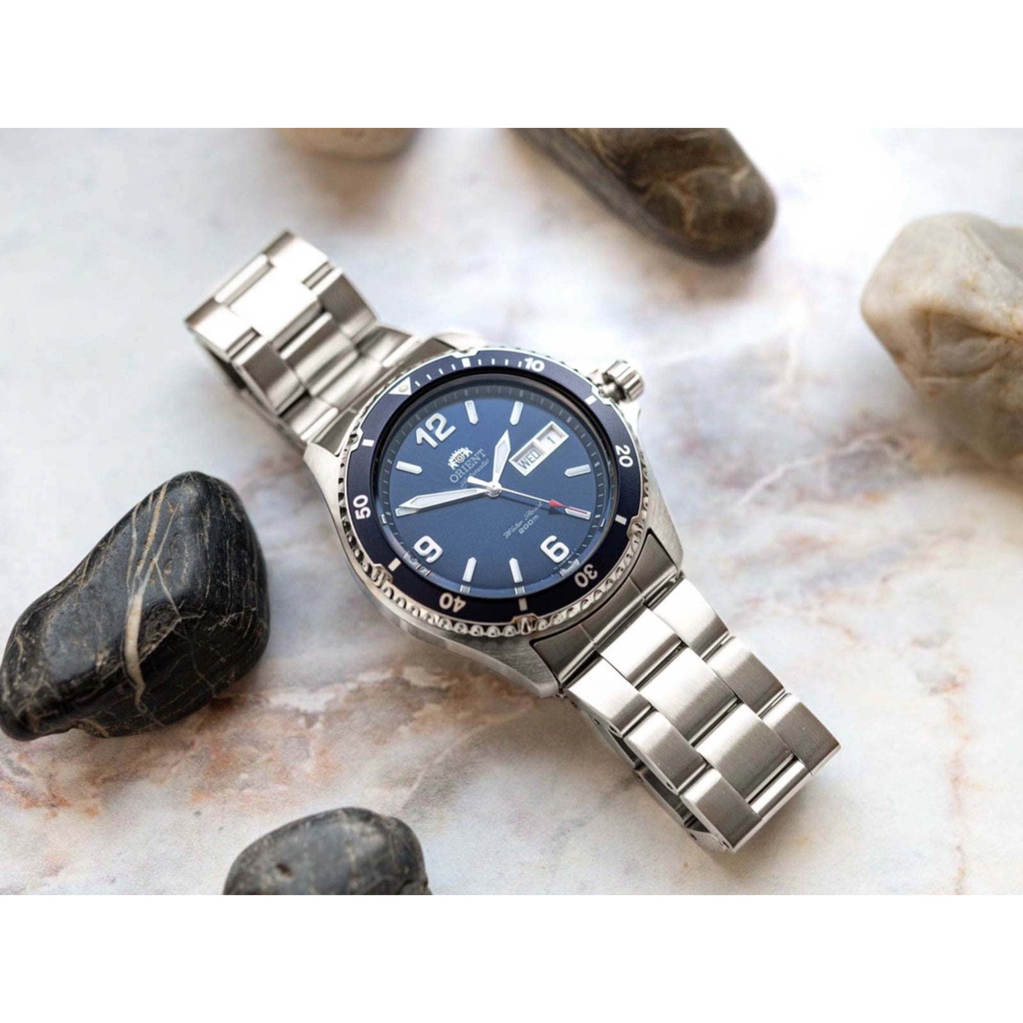 Orient Mako 42mm Blue Dial Steel Mens Automatic Watch TAA02002D9