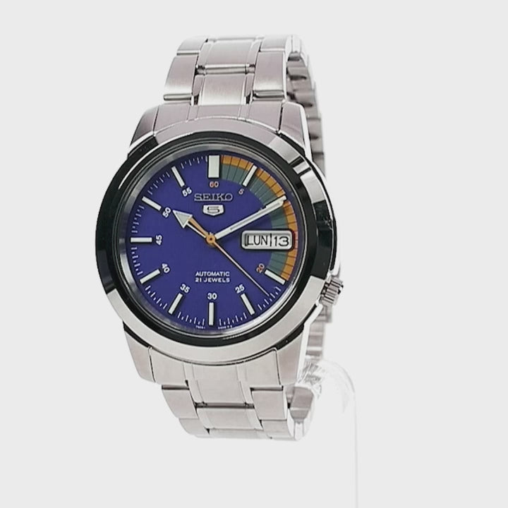 Seiko 5 Automatic Blue Dial Steel Strap Men's Watch SNKK27K1