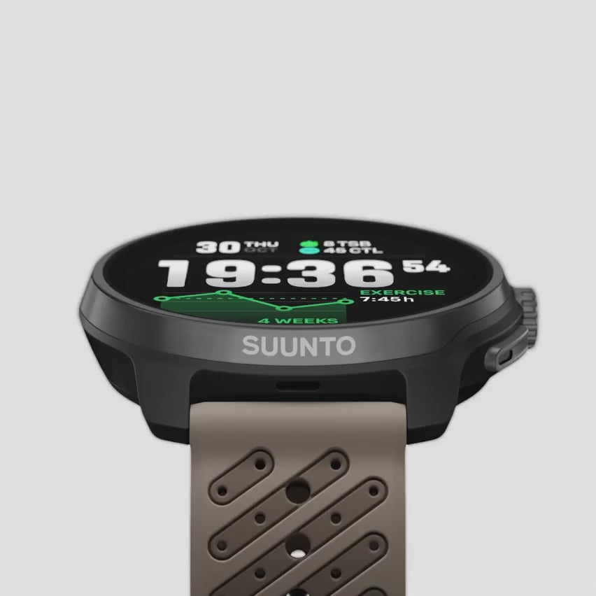 Suunto Race 2 Titanium Trail AMOLED Digital Silicone Strap Unisex Smart Watch SS051203000