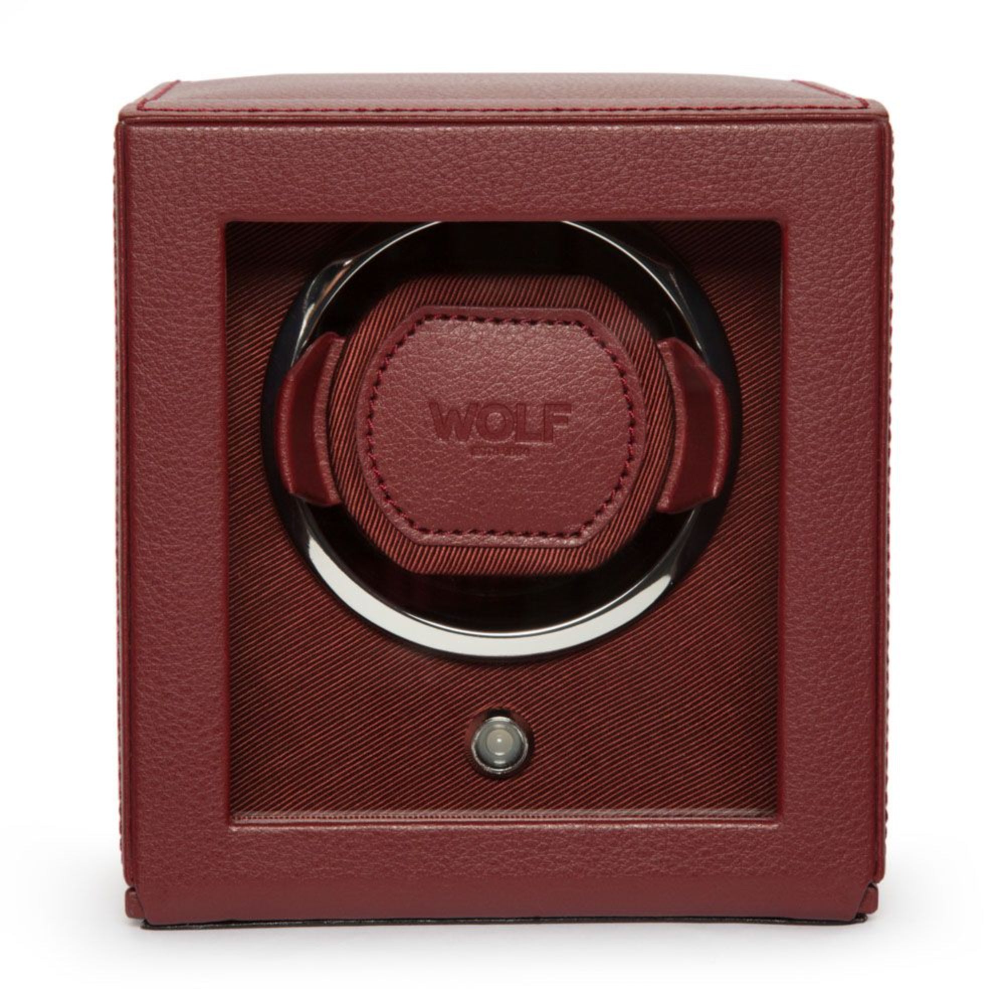 WOLF Cub Bordeaux Einzel-Uhrenbeweger aus veganem Leder 461126