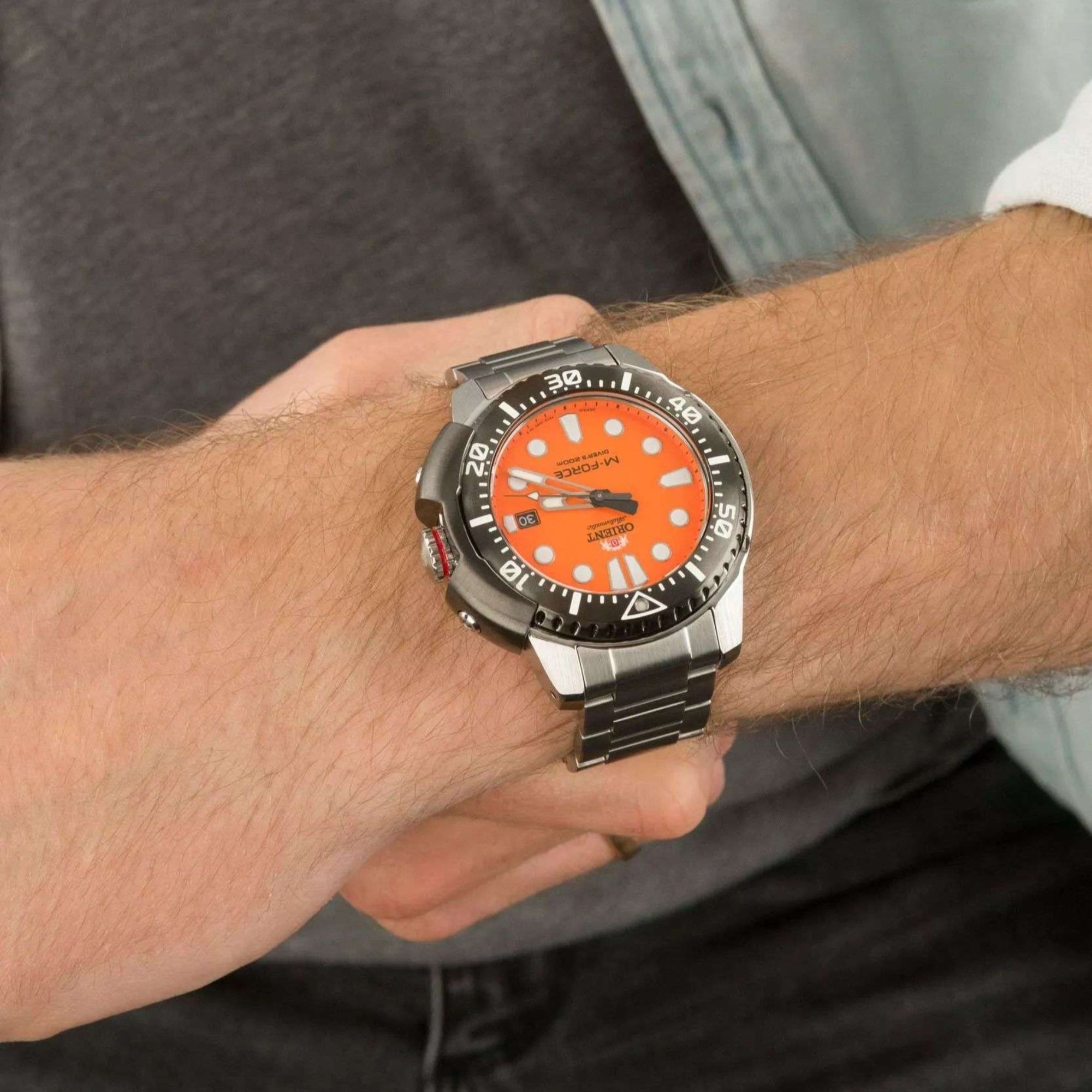Orient M-Force Orange Dial Men’s Watch RA-AC0L08Y00B