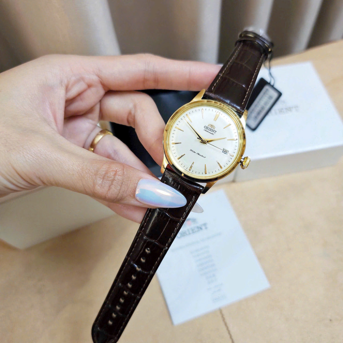 Orient Bambino Version 7 White Dial Men’s Dress Watch RA-AC0M01S30B