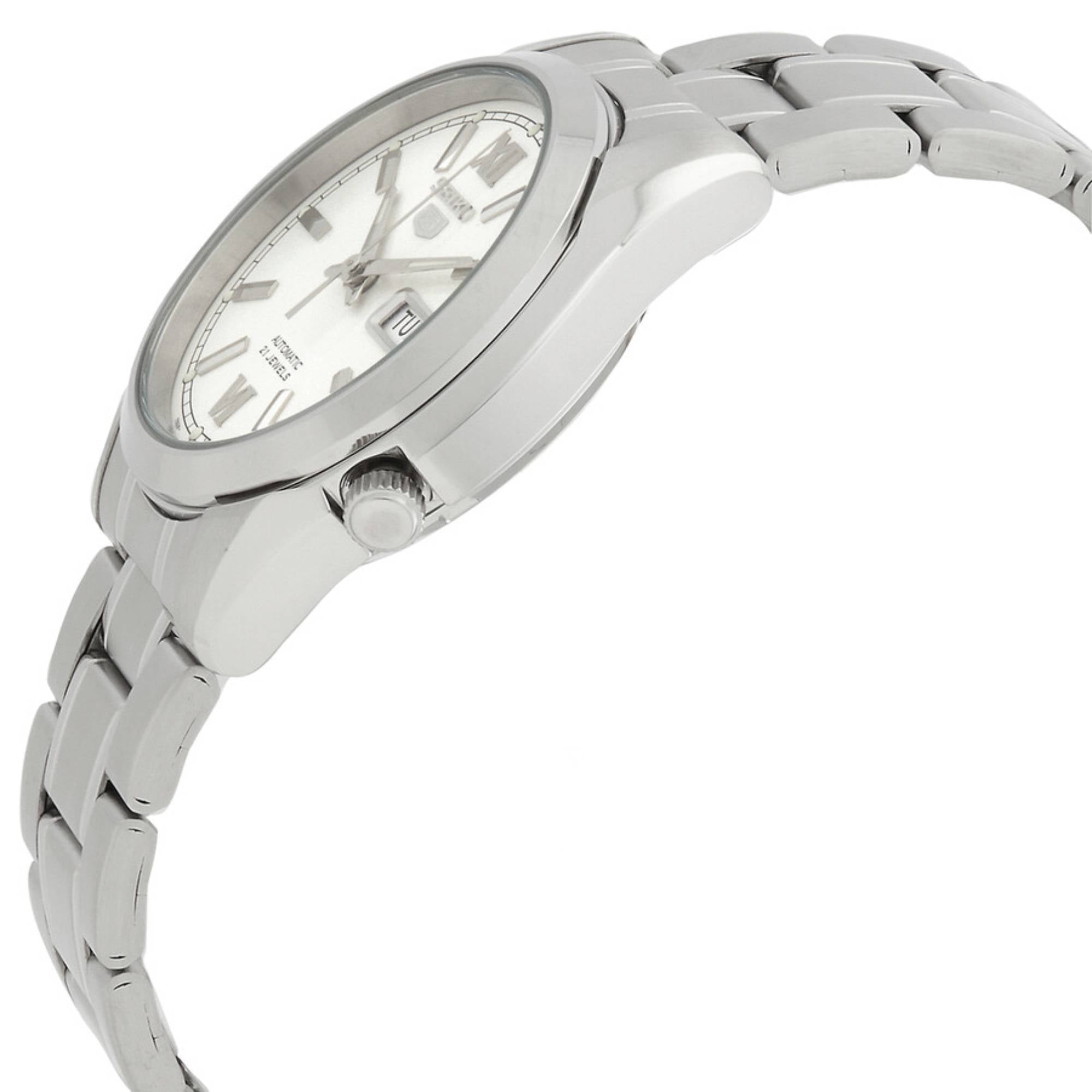 Seiko 5 Automatic Silver Dial Stainless Steel Strap Men's Watch SNKL51K1 - WatchNation
