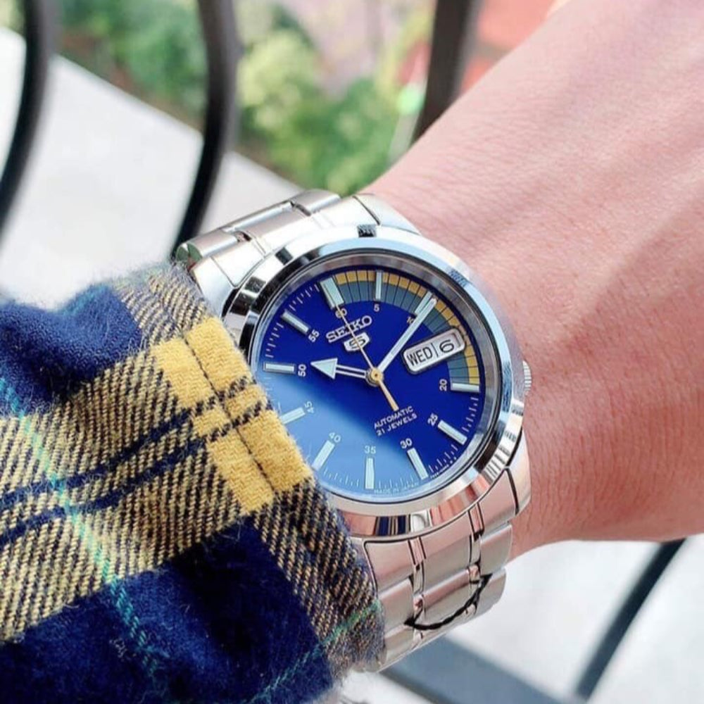 Seiko 5 Automatic Blue Dial Steel Strap Men's Watch SNKK27K1