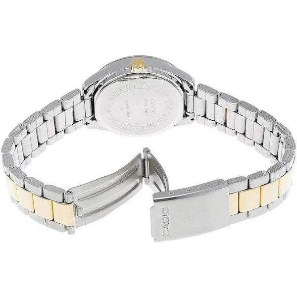 Casio Quartz Silver Dial Two-Tone Stainless Steel Bracelet Watch MTP-1302PSG-7AVEF
