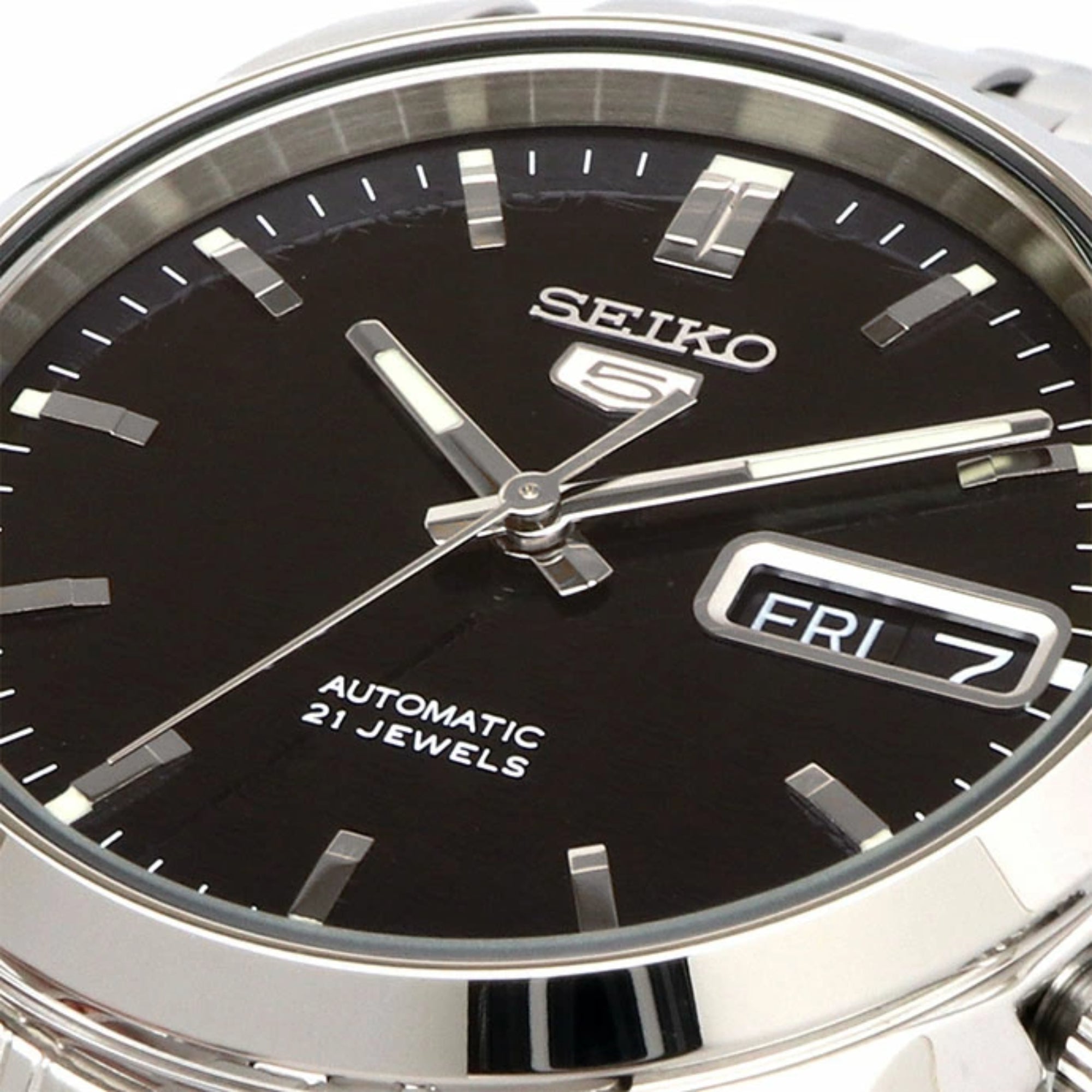 Seiko 5 Automatic Dark Blue Dial Steel Strap Men's Watch SNK357K1