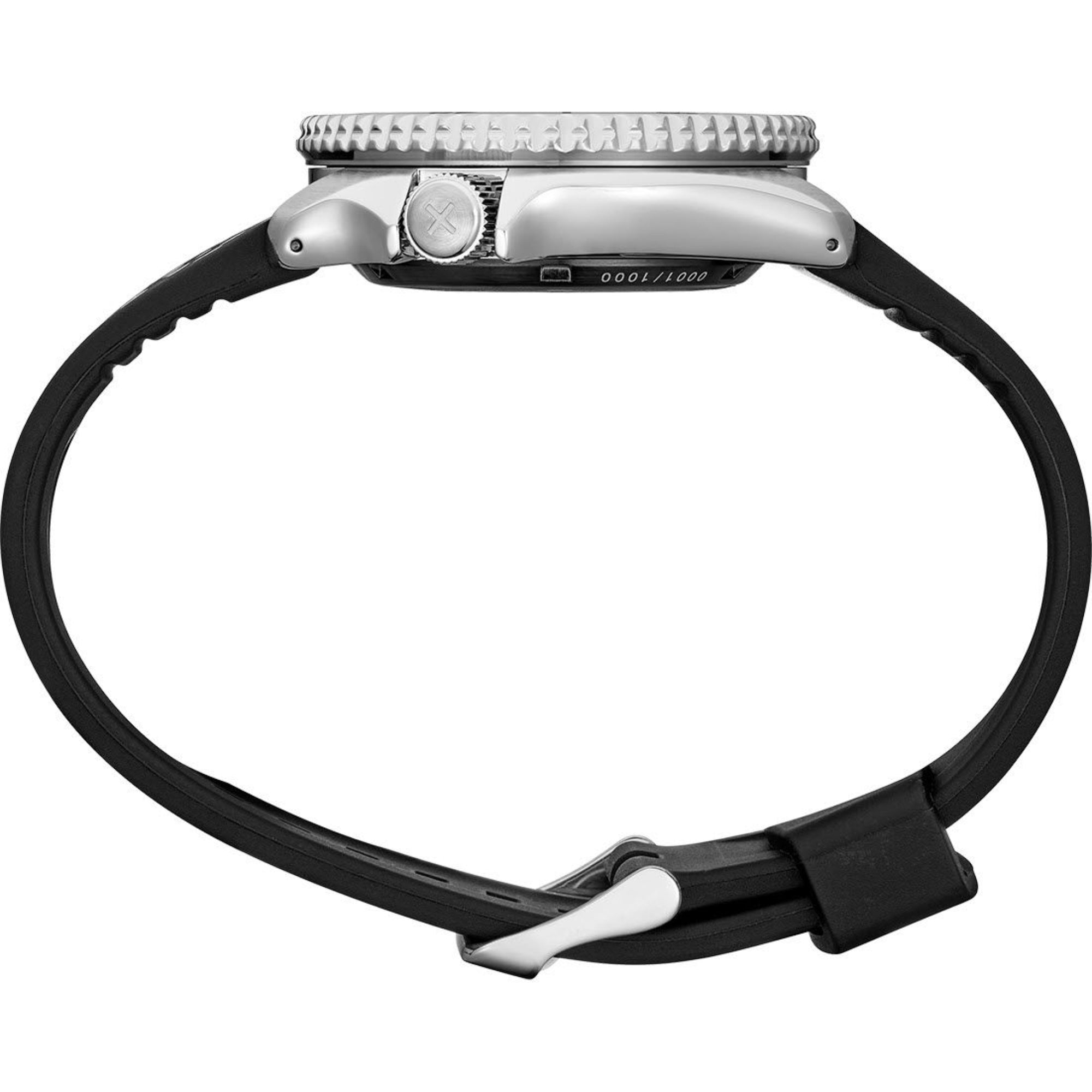 Seiko 5 Sports One Piece Trafalgar D. Water Law Automatik Weißes Zifferblatt Schwarzes Silikon Armband SRPH63K1