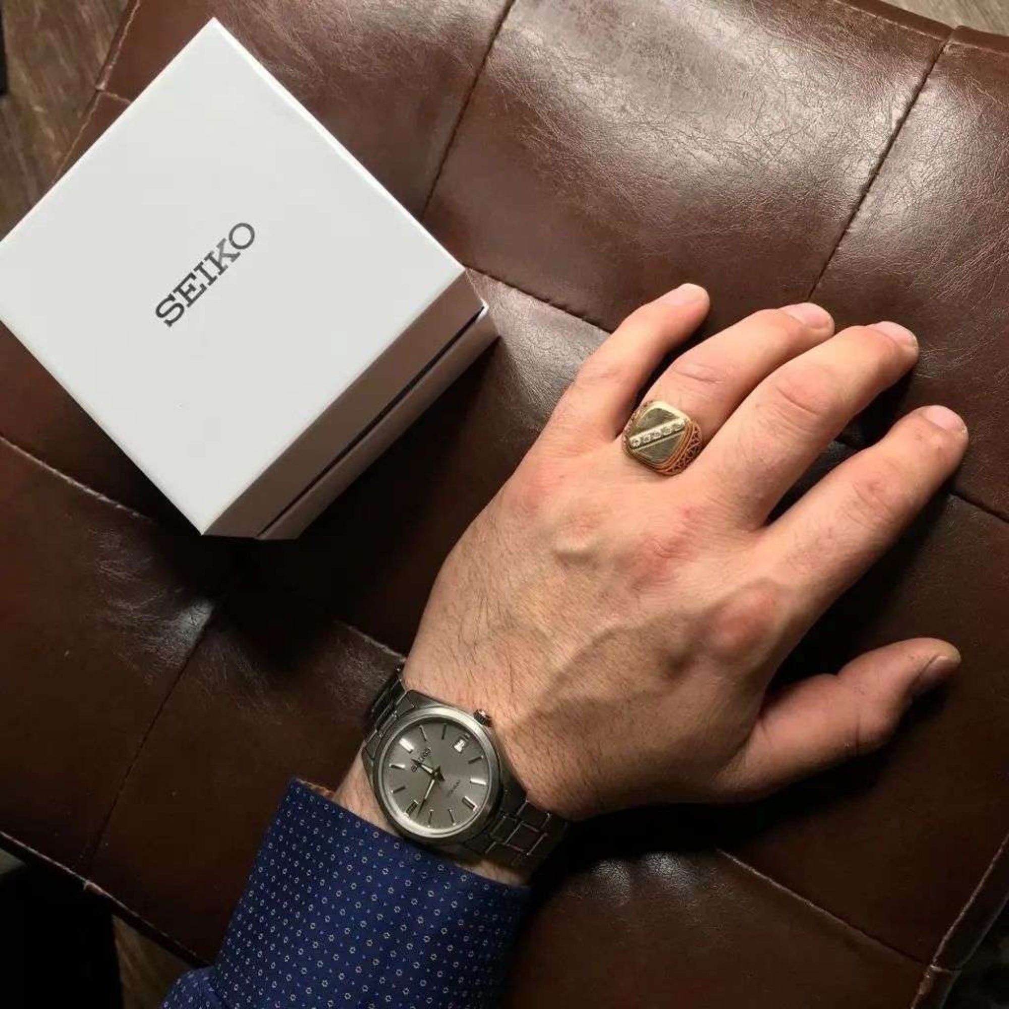 Seiko Conceptual 40.2mm Silver Dial Titanium Mens Quartz Watch SUR369P1