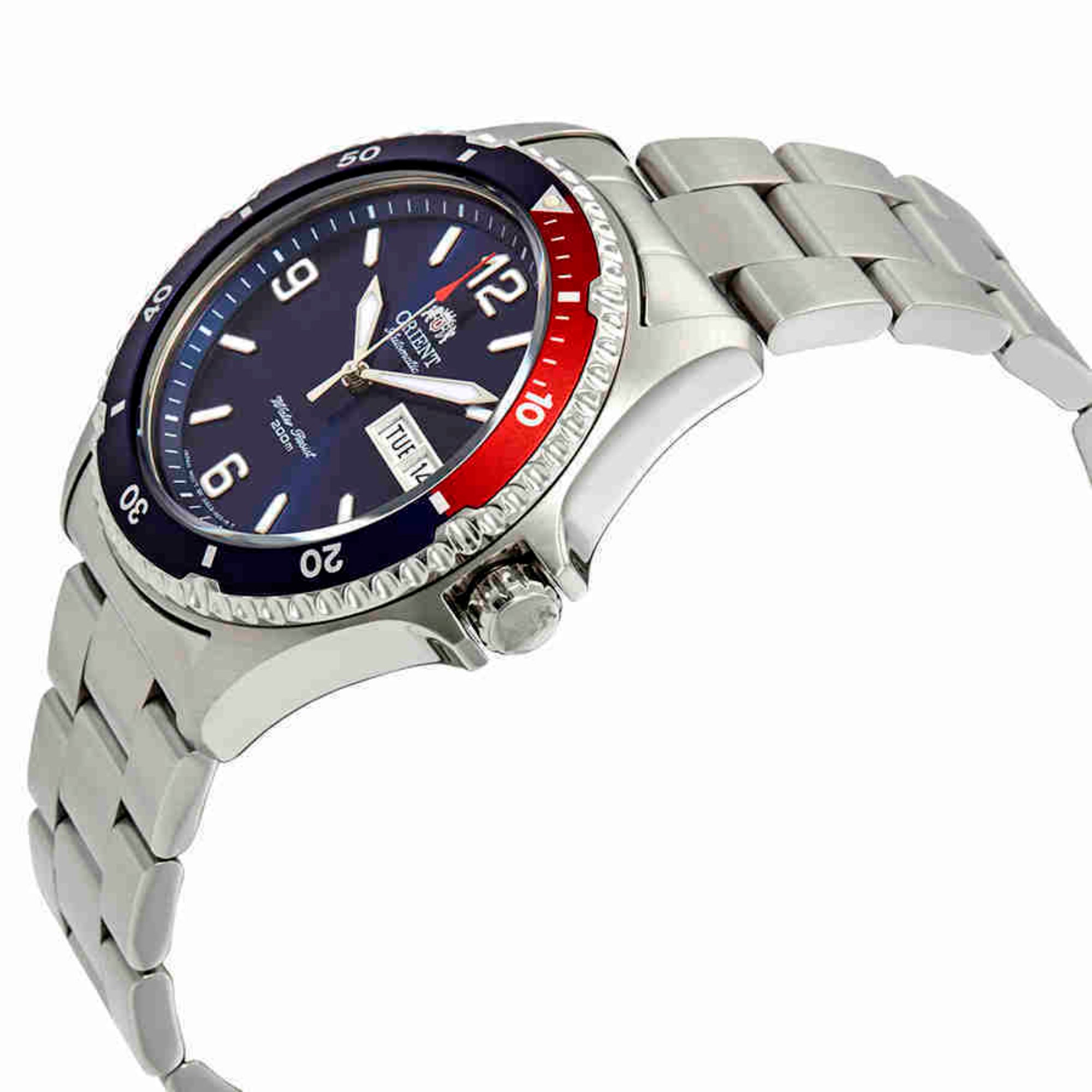Orient Mako II 42mm Pepsi Blue Dial Steel Mens Automatic Watch FAA02009D9